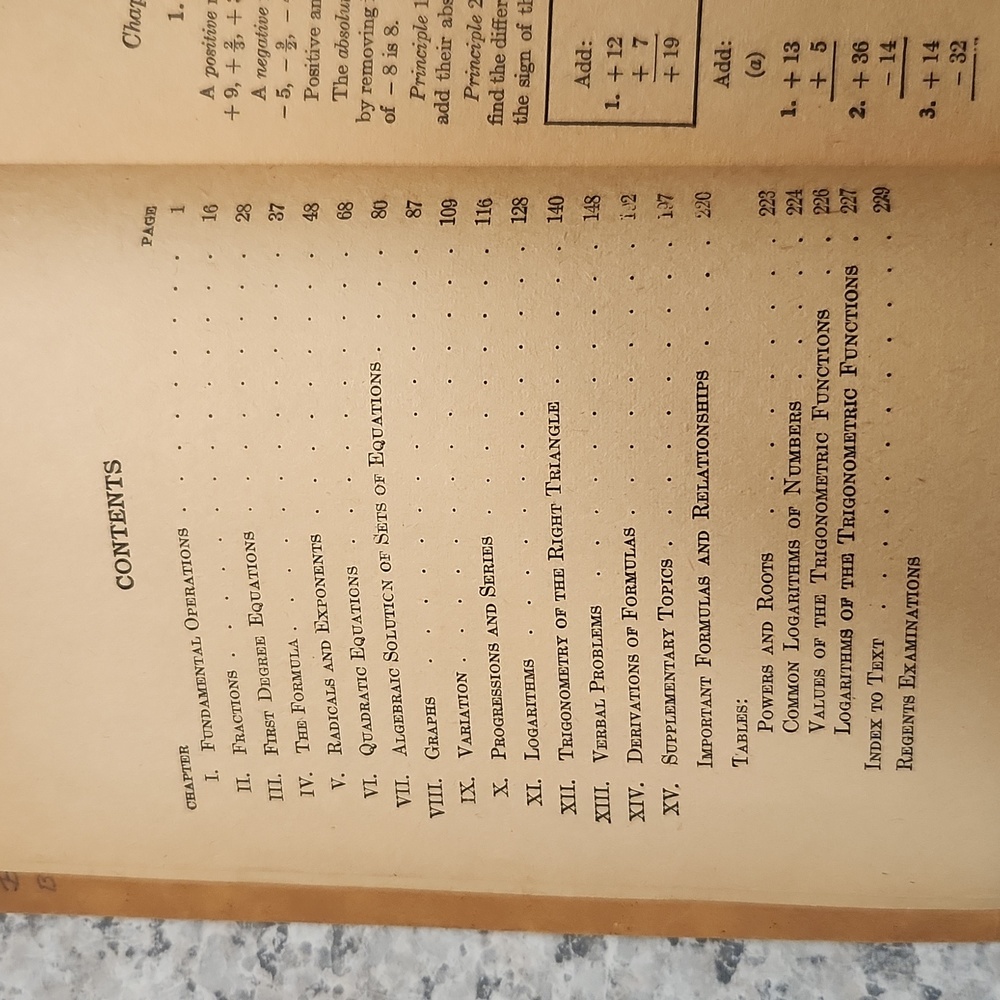 1940s Math Book - Reviewing Intermediate Algebra - Picture 8 of 8